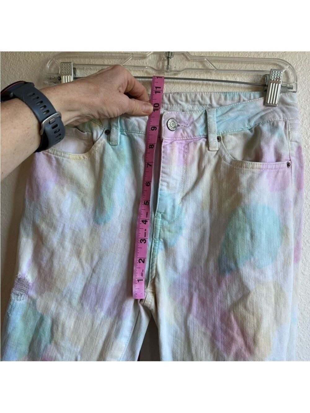 NINA ROSSI Tie Dye High Rise Jeans - Picture 9 of 12